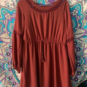 maroon dress